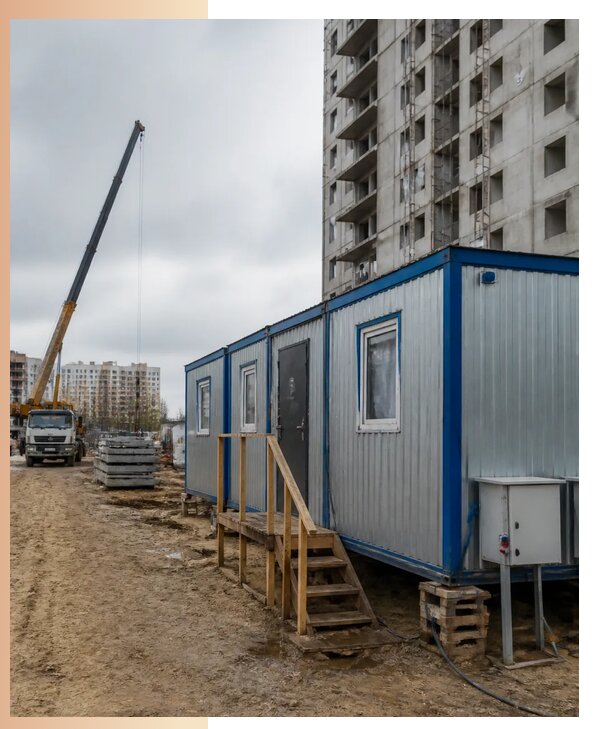 Аренда строительных вагончиков для рабочих в Зеленодольске